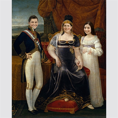 Custom Royal Portrait Queen of Etruria and Her Children from Photos,by myDaVinci - myDaVinci